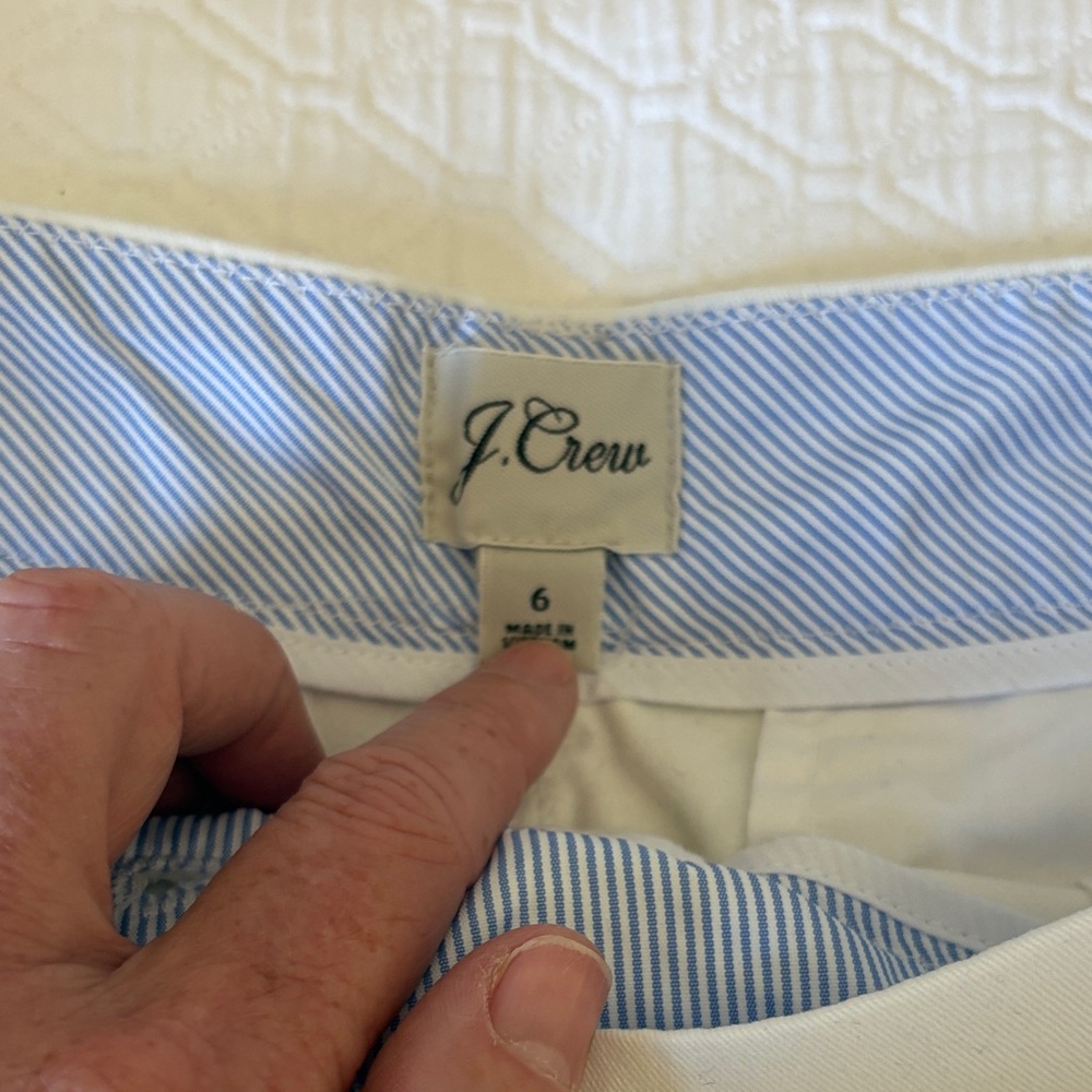 J. Crew Blue and White Pinstripe Shirt